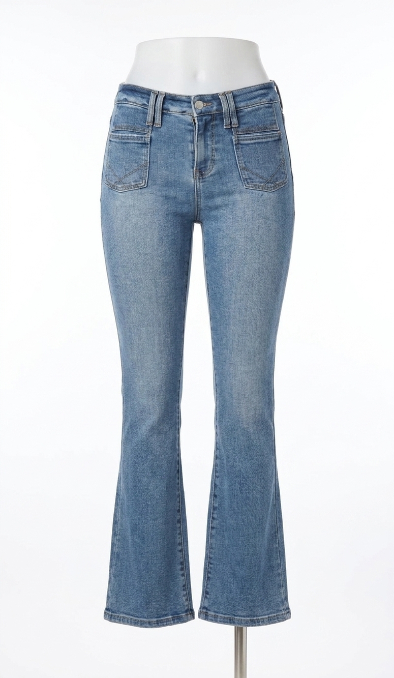 NEW DEAR JOHN DENIM louie mid rise bootcut jeans in blue